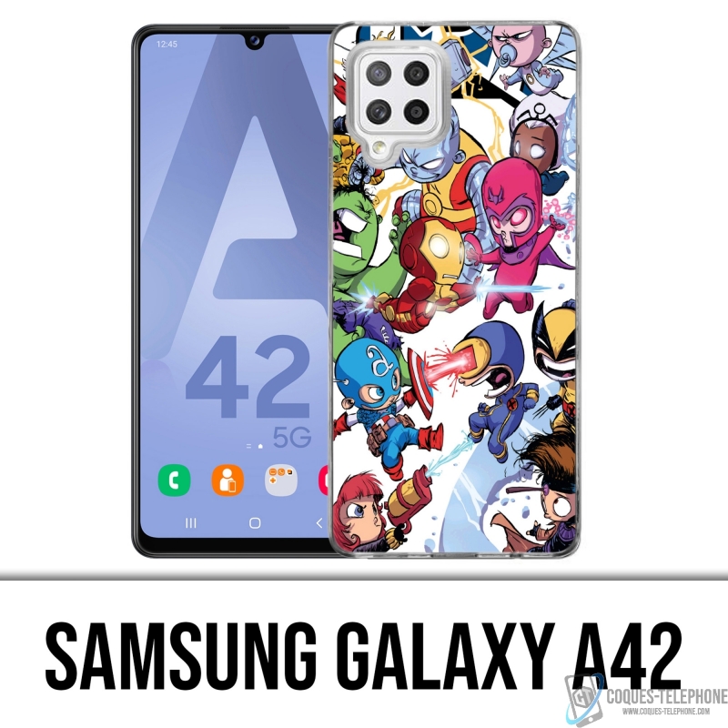 Coque Samsung Galaxy A42 - Cute Marvel Heroes