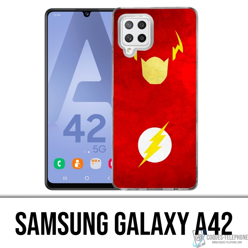 Coque Samsung Galaxy A42 - Dc Comics Flash Art Design