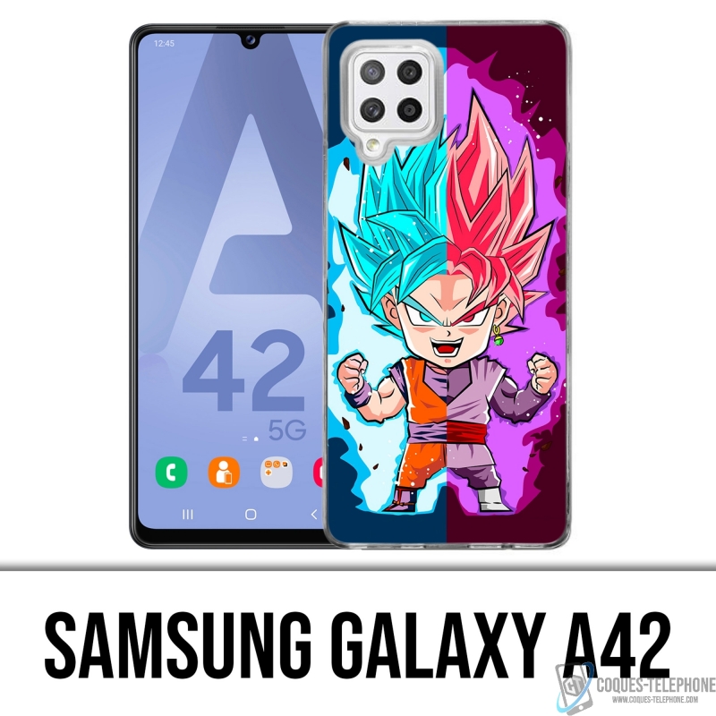 Custodia per Samsung Galaxy A42 - Dragon Ball Black Goku Cartoon