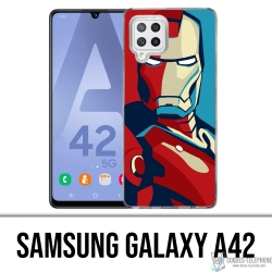 Custodia per Samsung Galaxy A42 - Poster Design Iron Man