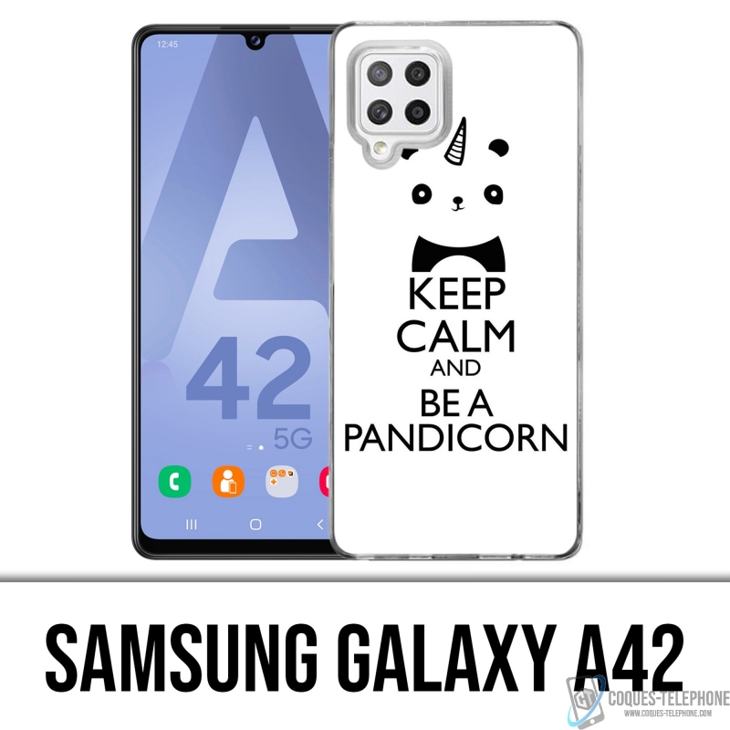 Custodia per Samsung Galaxy A42 - Keep Calm Pandicorn Panda Unicorn