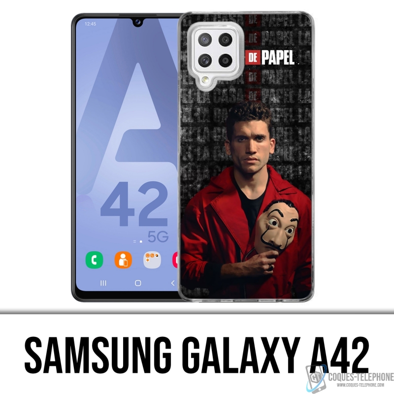 Custodia per Samsung Galaxy A42 - La Casa De Papel - Maschera Denver