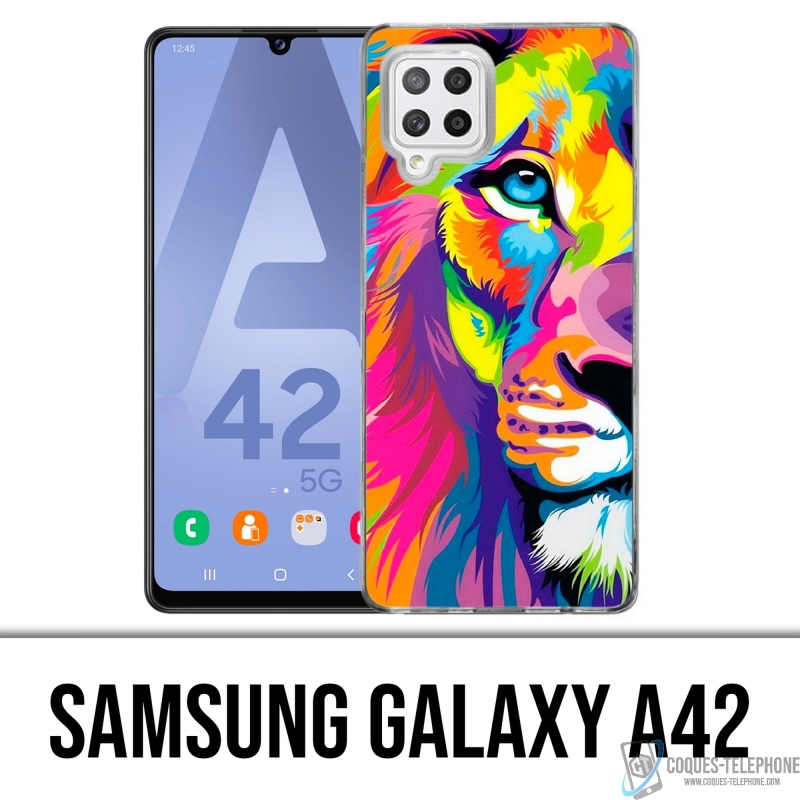 Coque Samsung Galaxy A42 - Lion Multicolore