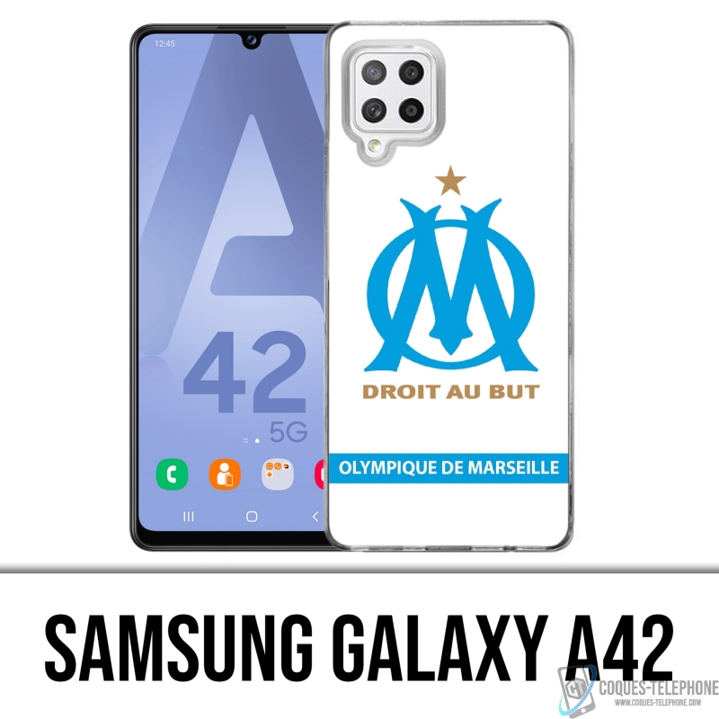 Samsung Galaxy A42 Case - Om Marseille Logo White