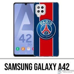 Coque Samsung Galaxy A42 - Logo Psg New Bande Rouge