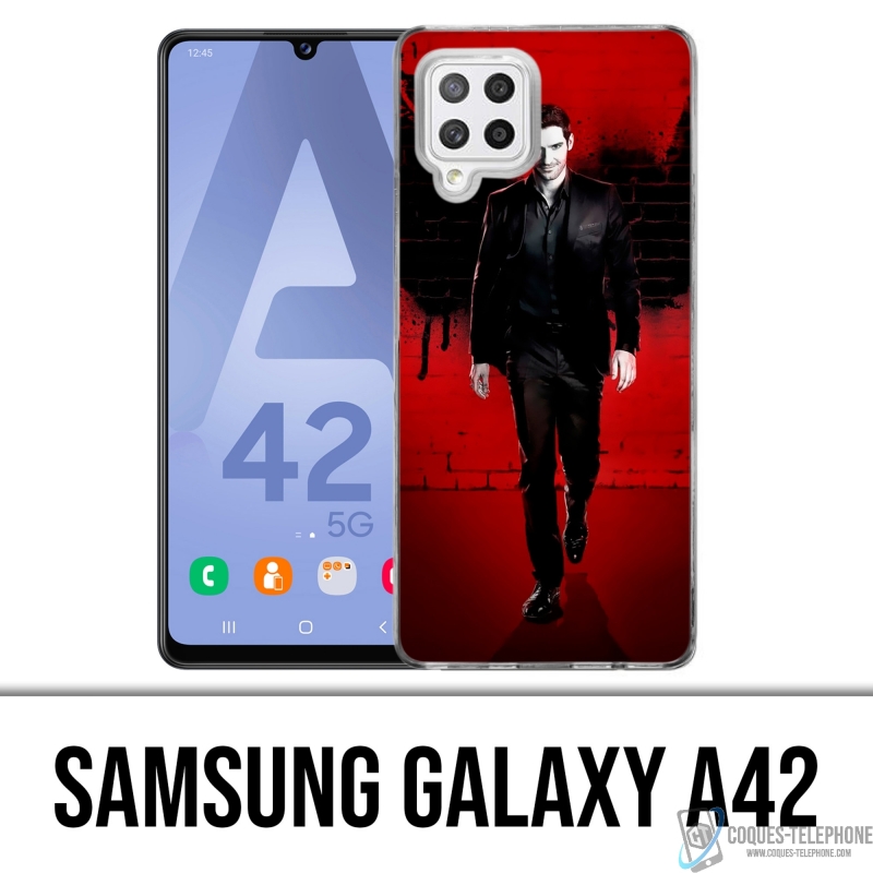 Coque Samsung Galaxy A42 - Lucifer Ailes Mur