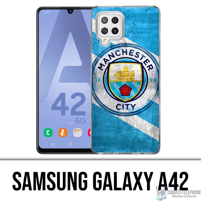 Custodia per Samsung Galaxy A42 - Manchester Football Grunge