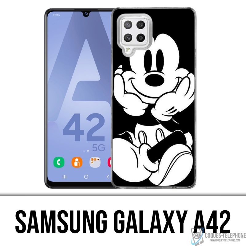 Funda para Samsung Galaxy A42 - Mickey blanco y negro