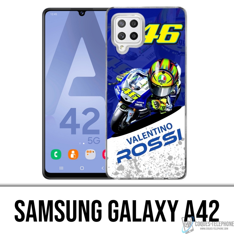 Samsung Galaxy A42 case - Motogp Rossi Cartoon 2