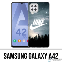 Funda Samsung Galaxy A42 - Logotipo Nike Madera