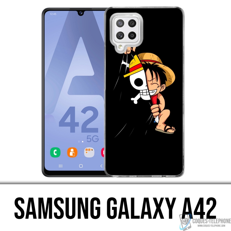 Coque Samsung Galaxy A42 - One Piece Baby Luffy Drapeau