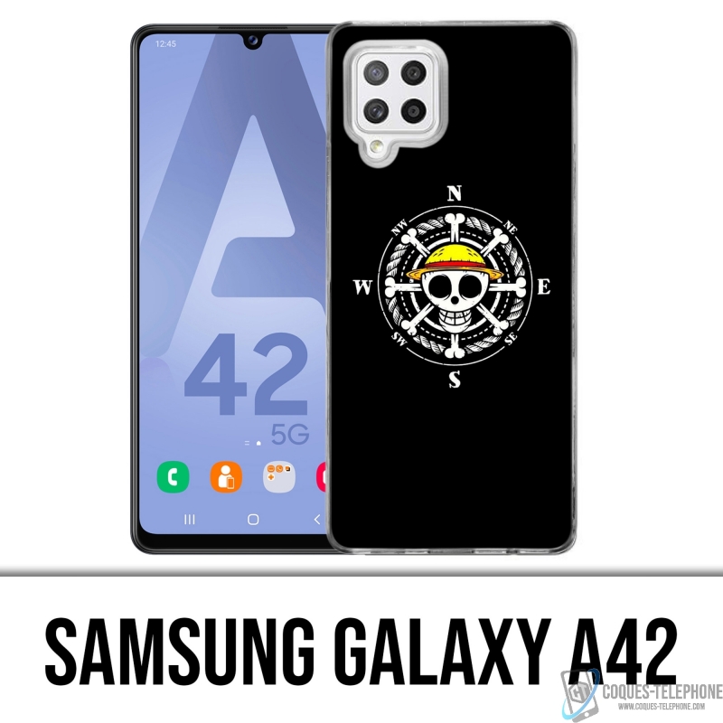 Funda Samsung Galaxy A42 - Brújula con logo de una pieza