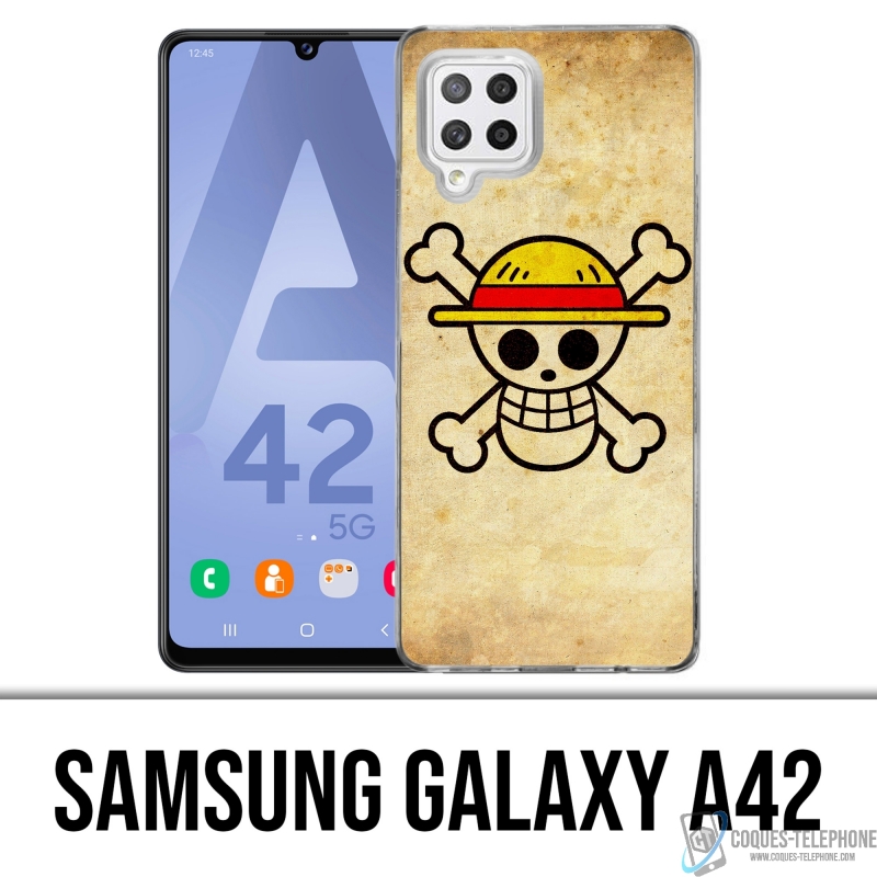 Funda Samsung Galaxy A42 - Logotipo Vintage de One Piece