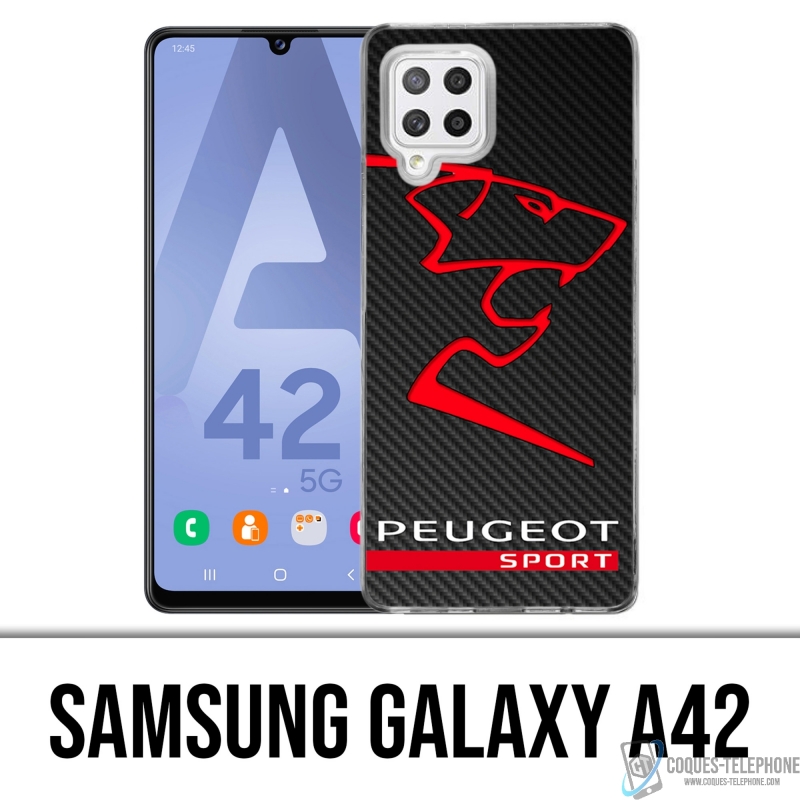 Custodia per Samsung Galaxy A42 - Logo Peugeot Sport