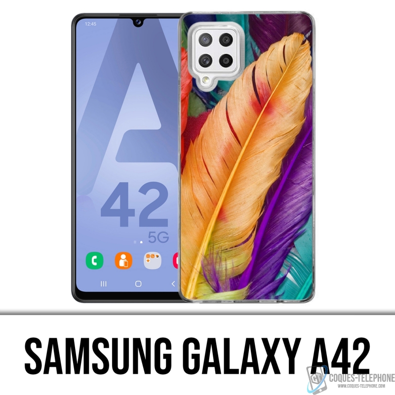 Custodia per Samsung Galaxy A42 - Piume