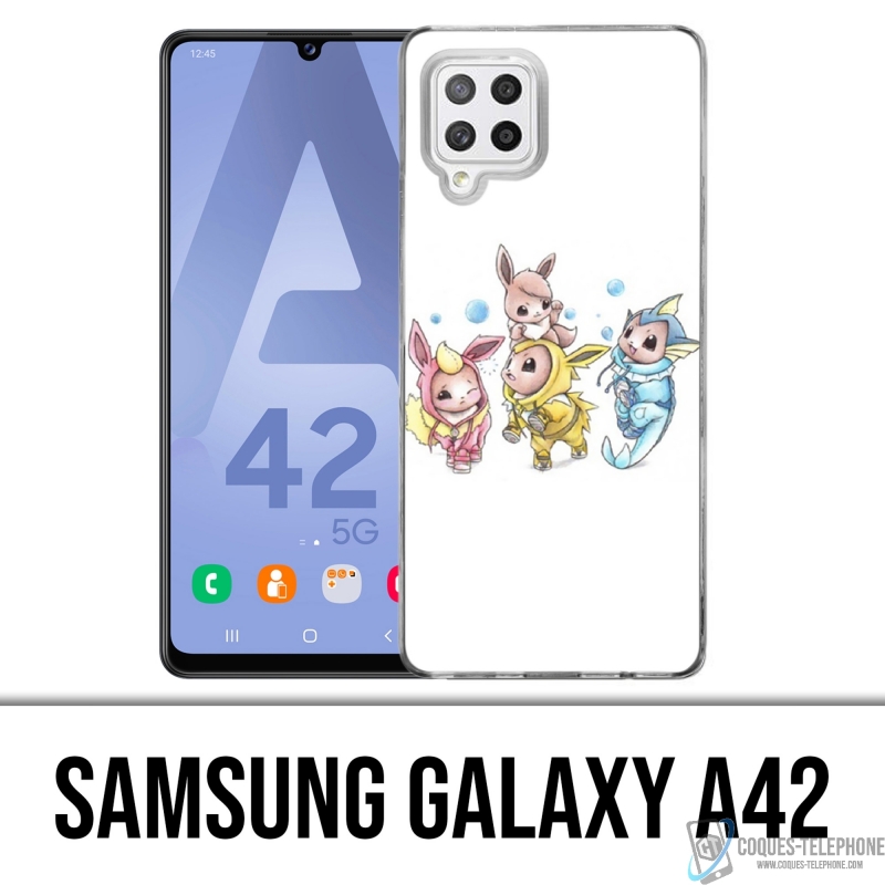 Coque Samsung Galaxy A42 - Pokémon Bébé Evoli Évolution