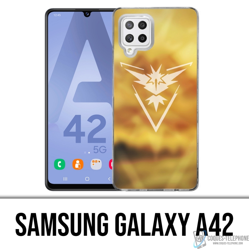 Coque Samsung Galaxy A42 - Pokémon Go Team Jaune Grunge