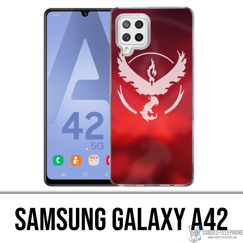 Samsung Galaxy A42 Case - Pokémon Go Team Red Grunge