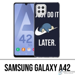 Samsung Galaxy A42 Case - Pokémon Snorlax Mach es einfach später