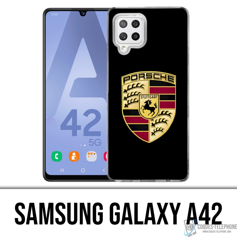 Samsung Galaxy A42 Case - Porsche Logo Schwarz