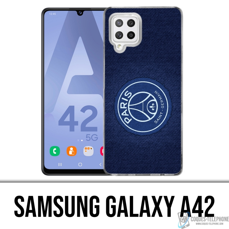 Coque Samsung Galaxy A42 - Psg Minimalist Fond Bleu