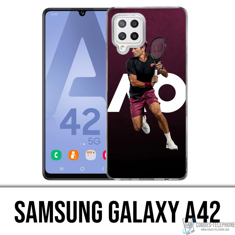 Custodia per Samsung Galaxy A42 - Roger Federer