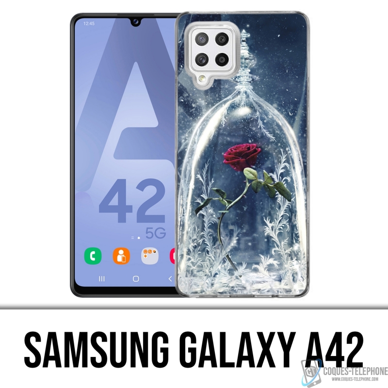 Custodia per Samsung Galaxy A42 - Rosa La bella e la bestia