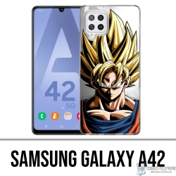 Custodia per Samsung Galaxy A42 - Goku Wall Dragon Ball Super