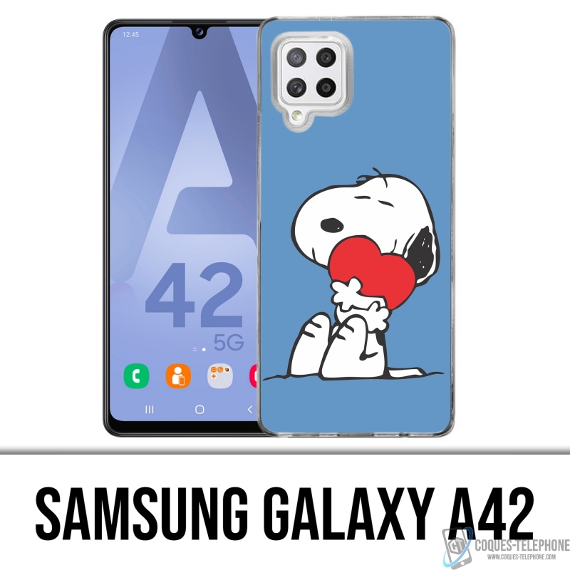 Custodia per Samsung Galaxy A42 - Snoopy Heart