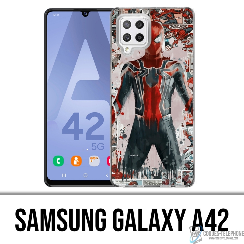 Coque Samsung Galaxy A42 - Spiderman Comics Splash