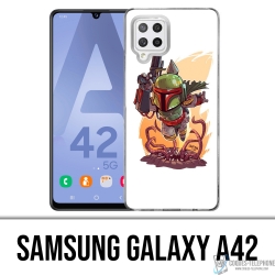 Custodia per Samsung Galaxy A42 - Star Wars Boba Fett Cartoon