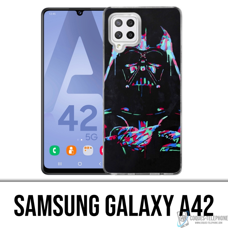 Coque Samsung Galaxy A42 - Star Wars Dark Vador Néon