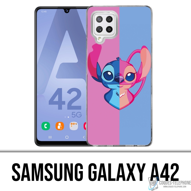 Custodia per Samsung Galaxy A42 - Stitch Angel Heart Split