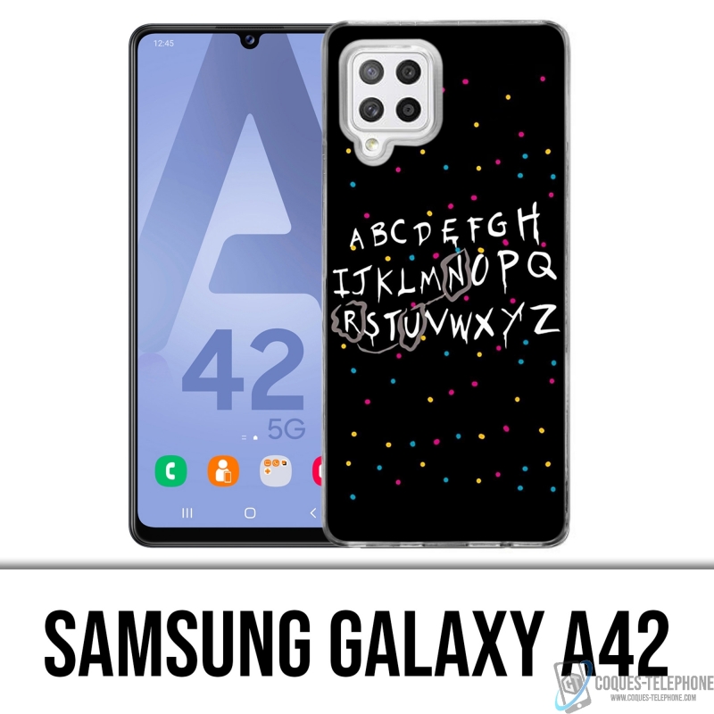 Coque Samsung Galaxy A42 - Stranger Things Alphabet