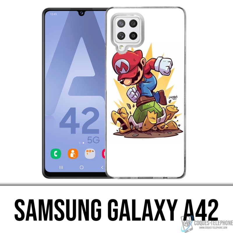 Funda Samsung Galaxy A42 - Tortuga de dibujos animados de Super Mario