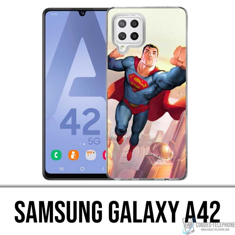 Cover per Samsung Galaxy A42 - Superman Man Of Tomorrow