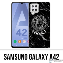 Custodia per Samsung Galaxy A42 - Marmo nero Versace