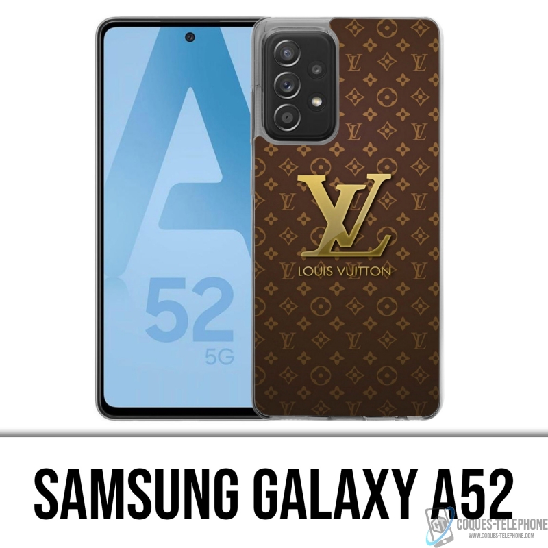 Gray Louis Vuitton Logo Samsung Galaxy A52 (5G) Clear Case