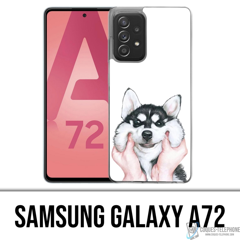 Custodia per Samsung Galaxy A72 - Husky Cheek Dog