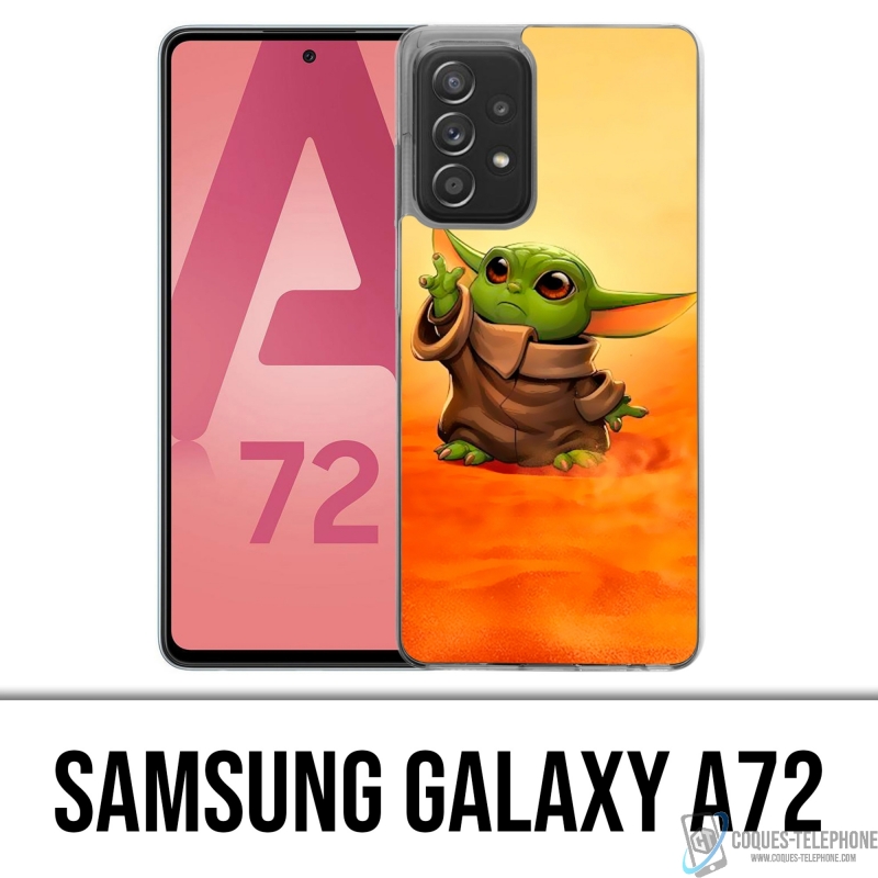 Custodia per Samsung Galaxy A72 - Star Wars Baby Yoda Fanart