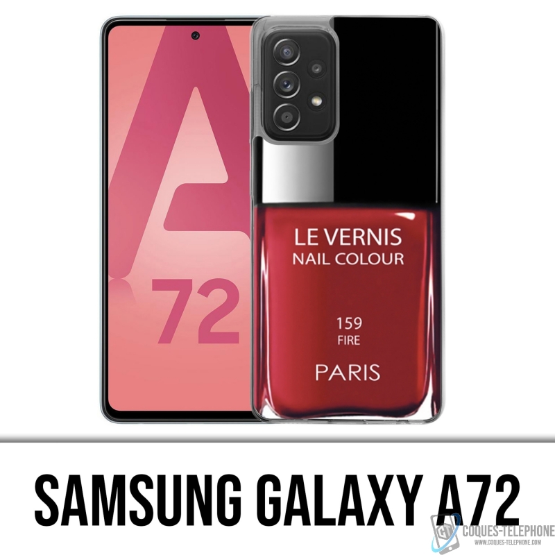 Custodia per Samsung Galaxy A72 - Vernice rossa Parigi