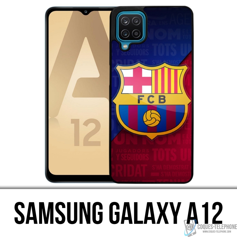 Custodia Samsung Galaxy A12 - Logo Football Fc Barcelona