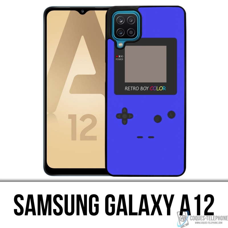 Coque pour Samsung Galaxy A12 - Game Boy Color Bleu