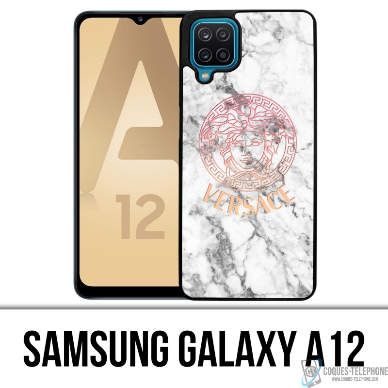 Samsung Galaxy A12 Case - Versace White Marble