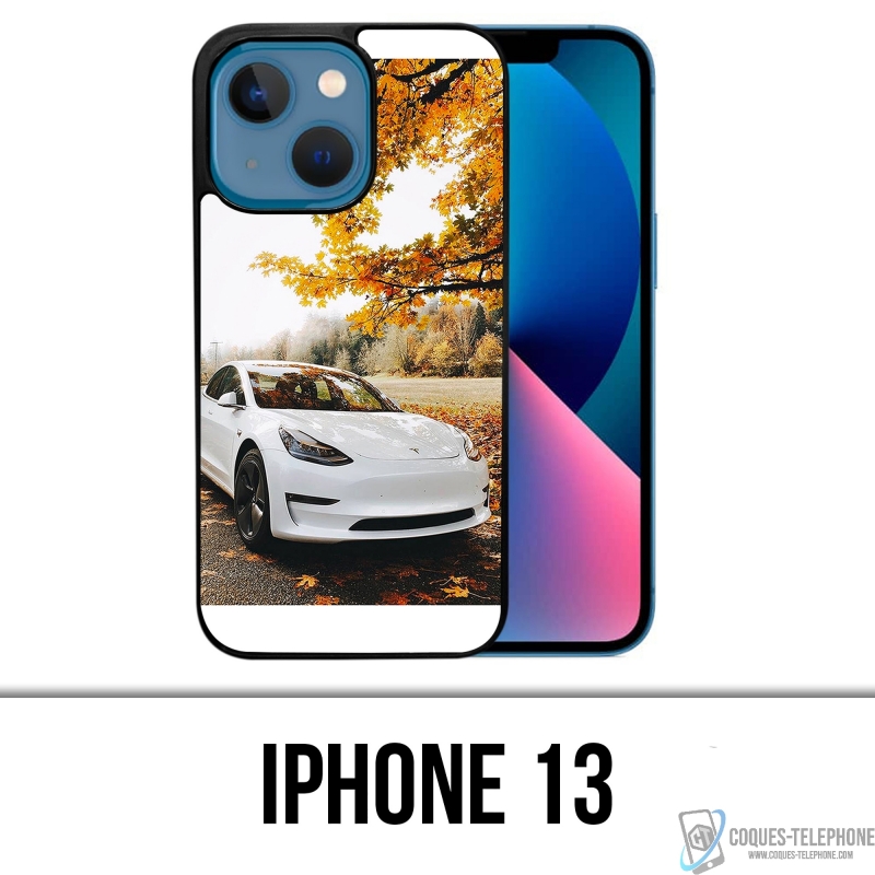 Coque iPhone 13 - Tesla Automne