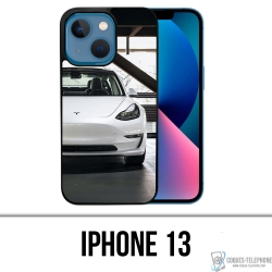 IPhone 13 Case - Tesla Model 3 Weiß