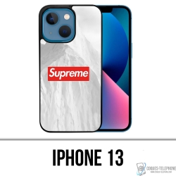 Coque iPhone 13 - Supreme Montagne Blanche