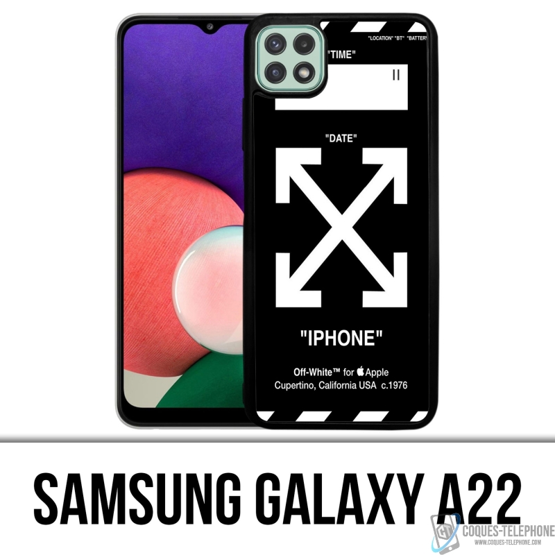 Samsung Galaxy A22 Case - Off White Black