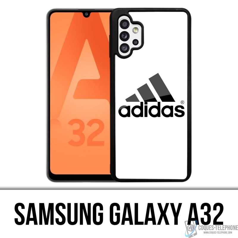 Coque Samsung Galaxy A32 - Adidas Logo Blanc