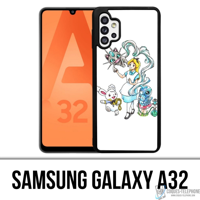 Coque Samsung Galaxy A32 - Alice Au Pays Des Merveilles Pokémon